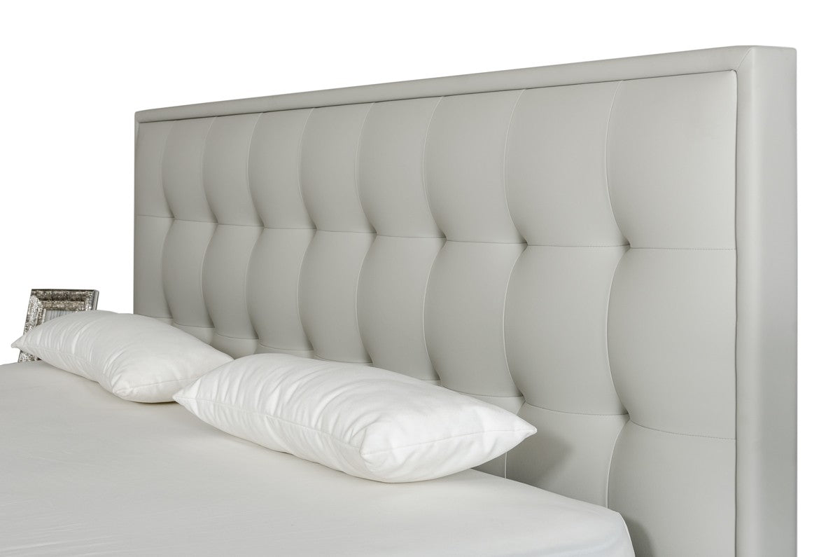 Modrest Hera Modern Grey Leatherette Bed