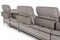 David Ferrari Horizon - Modern Grey Fabric + Grey Leather U Shaped Sectional Sofa