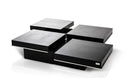 A&X Horizon - Modern Crocodile Coffee Table w/ Pull Out Squares