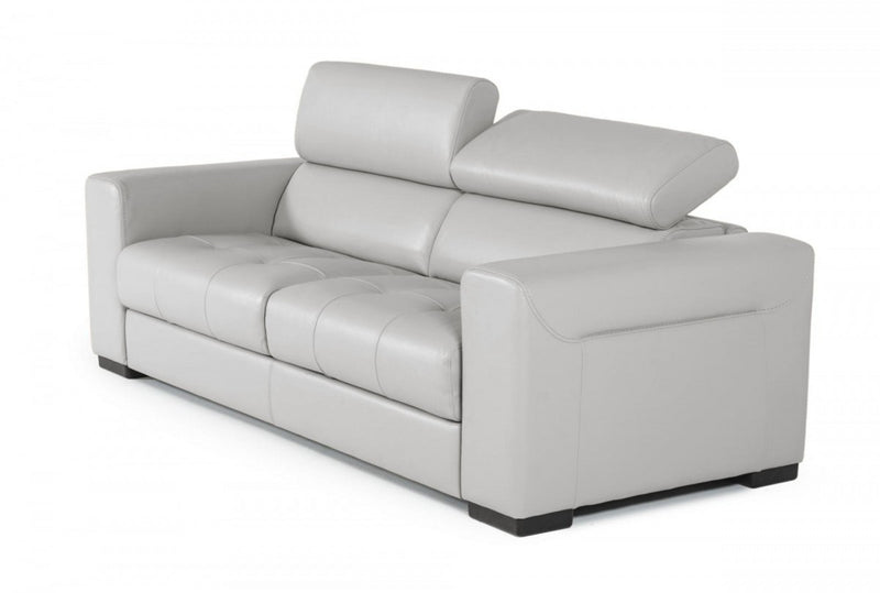 Coronelli Collezioni Icon - Modern Italian Grey Leather Sofa Bed