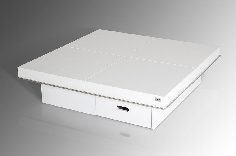 A&X Horizon - Modern Crocodile Coffee Table w/ Pull Out Squares