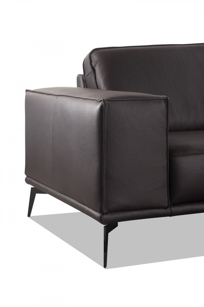 Accenti Italia Darwin - Italian Modern Dark Brown Leather Sofa