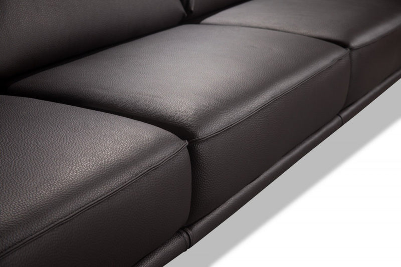 Accenti Italia Darwin - Italian Modern Dark Brown Leather Sofa