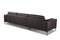 Accenti Italia Darwin - Italian Modern Dark Brown Leather Sofa