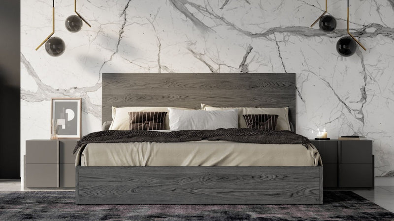 Nova Domus Lucia Italian Modern Matte Grey / Elm Grey Bed