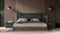 Nova Domus Rado - Modern Walnut & Volcanic Slate Bed