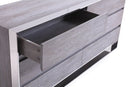 Modrest Arlene Modern Grey Elm & Stainless Steel Bedroom Set