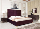 Modrest Daystar - Eastern King Modern Beige Velvet & Gold Bed