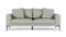 Divani Casa Jacoba - Modern Light Grey Leather Sofa