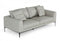 Divani Casa Jacoba - Modern Light Grey Leather Sofa
