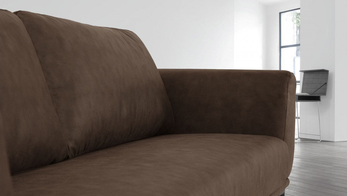 Divani Casa Jada - Modern Brown Fabric Sofa