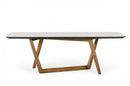 Modrest James - Contemporary Walnut & White Dining Table