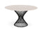 Modrest Joyce Modern Round White Cultured Marble Dining Table