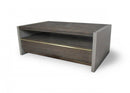 Modrest June - Modern Dark Grey Concrete & Walnut Coffee Table