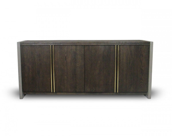 Modrest June - Modern Dark Grey & Walnut Buffet