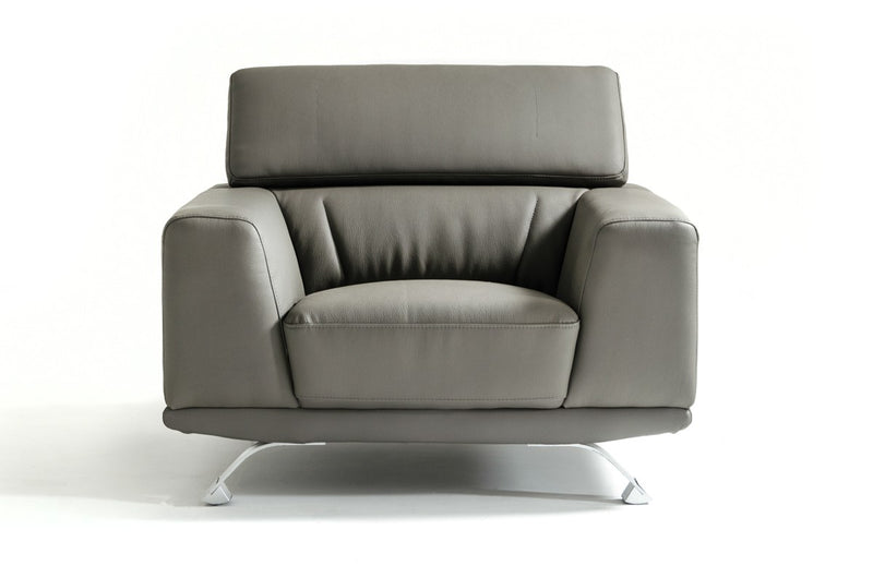 Divani Casa Brustle Modern Dark Grey Eco-Leather Sofa Set
