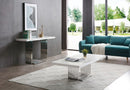 Modrest Kingsley Modern Marble & Stainless Steel Coffee Table