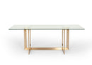Modrest Keaton Modern Glass & Brass Dining Table