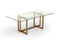 Modrest Keaton Modern Glass & Brass Dining Table