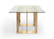 Modrest Keaton Modern Glass & Brass Dining Table