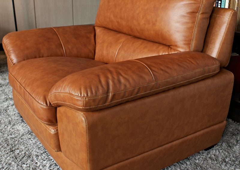 Divani Casa Kendrick - Traditional Modern Cognac Leather Sofa Set