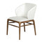 Modrest Kipling Modern Cream & Walnut Dining Chair