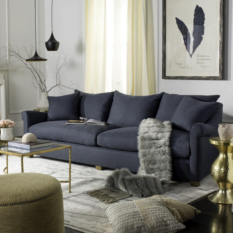Fraiser Navy Linen Sofa