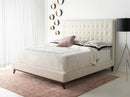 Tsarina Cream Velvet Tufted Bed