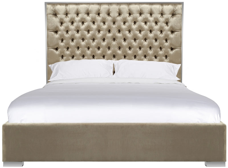 Chester Champagne Velvet Bed