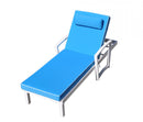 Renava Tampa Outdoor Blue & White Sun Bed & End Table Set