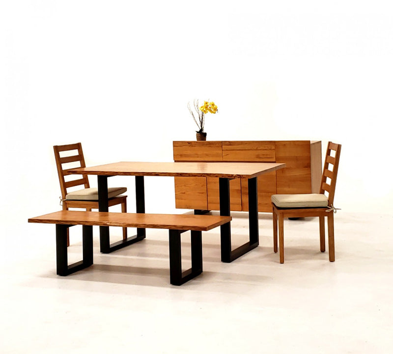 Modrest Lance Modern Ash Wood Dining Chair w/ Cushion (Set of 2)