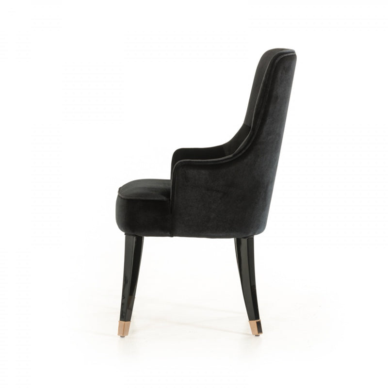 A&X Larissa Modern Black Fabric Dining Chair