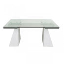 Modrest Latrobe - Modern Extendable Quartz Stone & Glass Dining Table