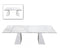 Modrest Latrobe - Modern White Ceramic Quartz 118" Extendable Dining Table