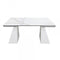 Modrest Latrobe - Modern White Ceramic Quartz 118" Extendable Dining Table