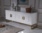 Modrest Leah - Contemporary White High Gloss & Champagne Gold Buffet