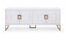 Modrest Leah - Contemporary White High Gloss & Champagne Gold Buffet