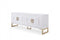 Modrest Leah - Contemporary White High Gloss & Champagne Gold Buffet