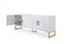 Modrest Leah - Contemporary White High Gloss & Champagne Gold Buffet