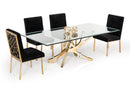Modrest Legend Modern Glass & Gold Dining Table