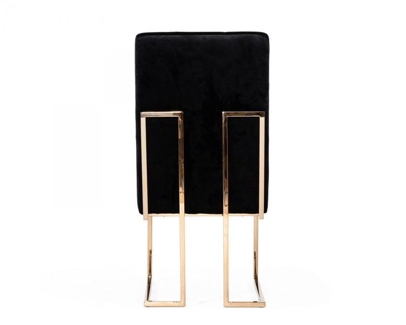 Modrest Legend - Modern Black & Rosegold Dining Chair (Set of 2)