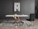 Modrest Legend - Modern White Marble & Rosegold Dining Table