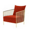 Modrest Loveland - Glam Orange Velvet Accent Chair