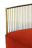 Modrest Loveland - Glam Orange Velvet Accent Chair