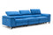 Divani Casa Maine - Modern Blue Fabric Sofa w/ Electric Recliners  by Hollywood Glam