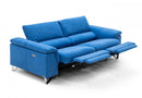 Divani Casa Maine - Modern Royal Blue Fabric Sofa w/ Electric Recliners