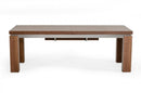 Modrest Maxi - Modern Walnut & Stainless Steel Dining Table