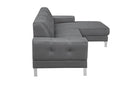 Divani Casa Forli - Modern Grey Fabric Right Facing Sectional Sofa