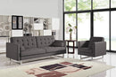 Divani Casa Bauxite Modern Grey Fabric Sofa Bed