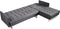 Divani Casa Lennox - Modern Grey Fabric Right Facing Sectional Sofa Bed